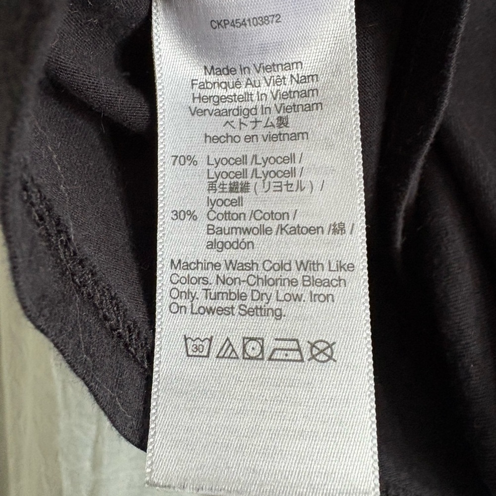 Madewell Crawford Flutter Sleeve V-Neck Black Short Sleeve Tee Top Size XXS - Picture 7 of 7